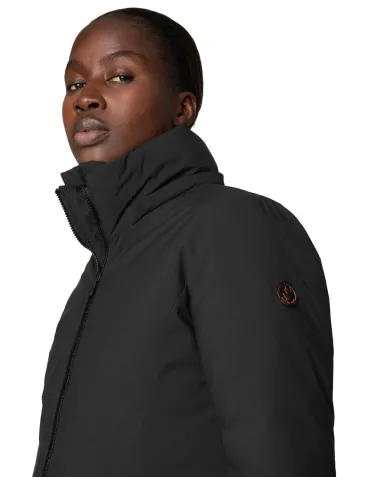 SAVE THE DUCK Cappotto Donna D40060W MATT21 RACHEL AI 25/26 lungo con cappucco in tessuto tecnico 10000 BLACK SAVE THE DUCK Cappotto Donna D40060W MATT21 RACHEL AI 25/26 lungo con cappucco in tessuto tecnico 10000 BLACK