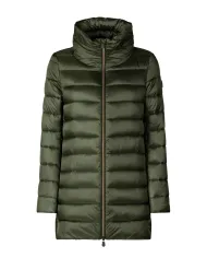 SAVE THE DUCK Piumino Donna D43620W IRIS21 LYDIA AI 25/26 regular lungo trapuntato 50023 PINE GREEN