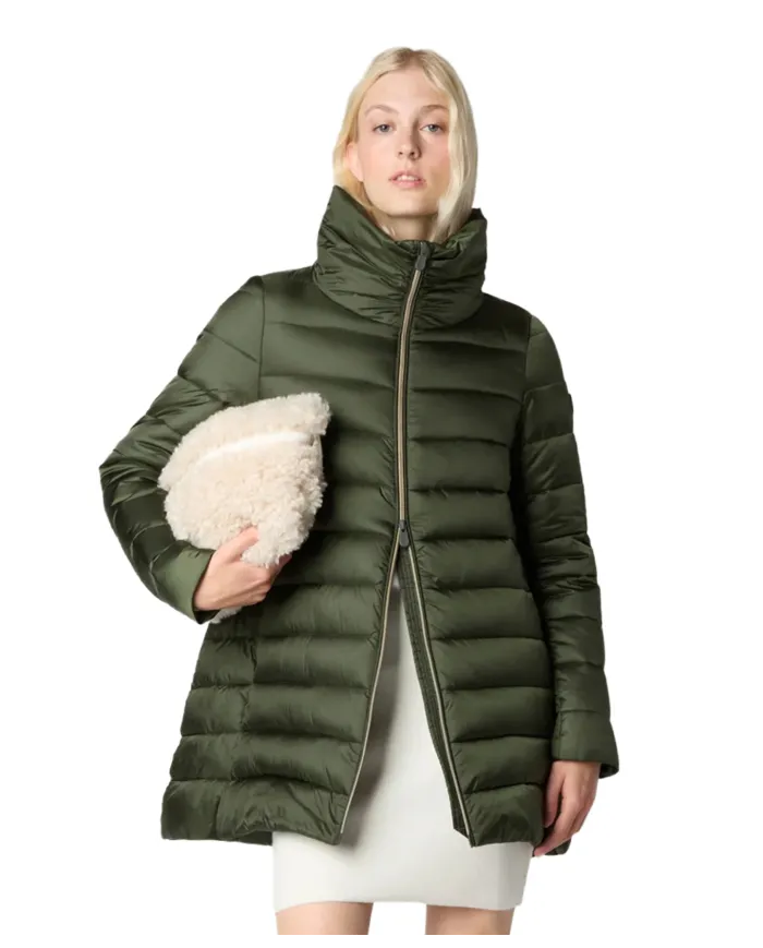 SAVE THE DUCK Piumino Donna D43620W IRIS21 LYDIA AI 25/26 regular lungo trapuntato 50023 PINE GREEN SAVE THE DUCK Piumino Donna D43620W IRIS21 LYDIA AI 25/26 regular lungo trapuntato 50023 PINE GREEN