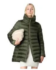 SAVE THE DUCK Piumino Donna D43620W IRIS21 LYDIA AI 25/26 regular lungo trapuntato 50023 PINE GREEN