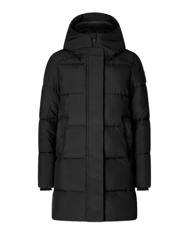 SAVE THE DUCK Parka Donna P40998W LEAF21 BETHANY AI 25/26 regular trapuntato con patch 10000 BLACK SAVE THE DUCK Parka Donna P40998W LEAF21 BETHANY AI 25/26 regular trapuntato con patch 10000 BLACK
