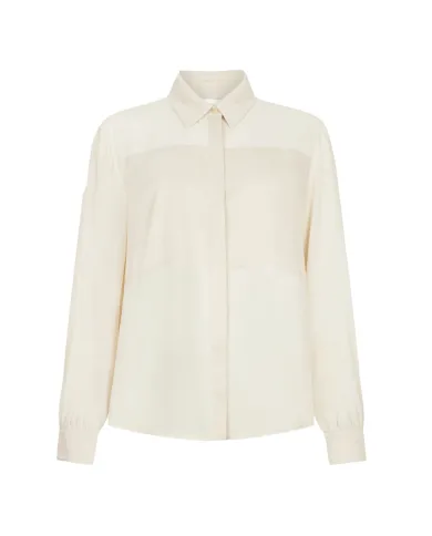 LIU JO Camicia Donna MF5106T2578 AI 25/26 viscosa regular con inserti in raso 20304 NATURALE LIU JO Camicia Donna MF5106T2578 AI 25/26 viscosa regular con inserti in raso 20304 NATURALE