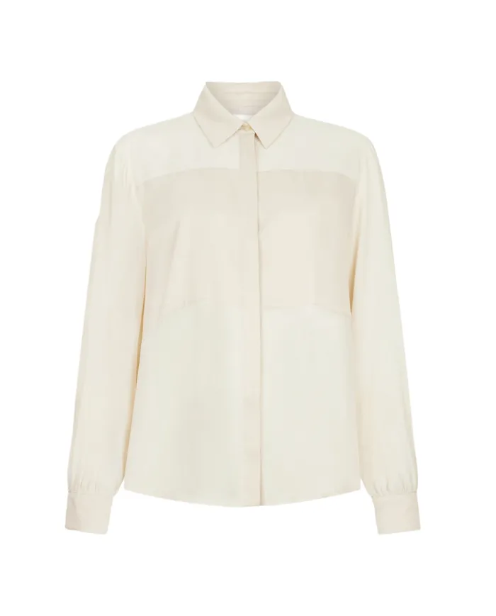 LIU JO Camicia Donna MF5106T2578 AI 25/26 viscosa regular con inserti in raso 20304 NATURALE LIU JO Camicia Donna MF5106T2578 AI 25/26 viscosa regular con inserti in raso 20304 NATURALE
