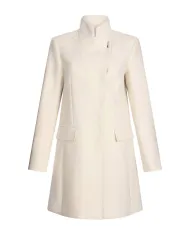 LIU JO Cappotto Donna MF5119J4873 AI 25/26 lana lungo con colletto alto 20304 NATURALE
