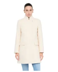 LIU JO Cappotto Donna MF5119J4873 AI 25/26 lana lungo con colletto alto 20304 NATURALE