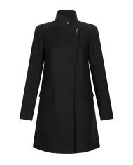 LIU JO Cappotto Donna MF5119J4873 AI 25/26 lana lungo con colletto alto 22222 NERO