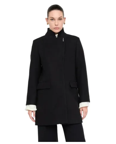 LIU JO Cappotto Donna MF5119J4873 AI 25/26 lana lungo con colletto alto 22222 NERO LIU JO Cappotto Donna MF5119J4873 AI 25/26 lana lungo con colletto alto 22222 NERO