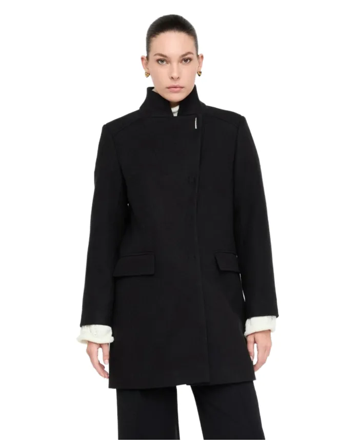 LIU JO Cappotto Donna MF5119J4873 AI 25/26 lana lungo con colletto alto 22222 NERO LIU JO Cappotto Donna MF5119J4873 AI 25/26 lana lungo con colletto alto 22222 NERO