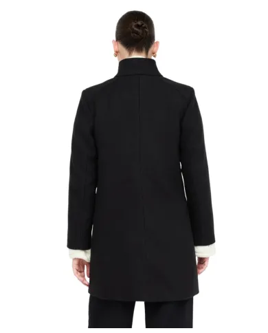 LIU JO Cappotto Donna MF5119J4873 AI 25/26 lana lungo con colletto alto 22222 NERO LIU JO Cappotto Donna MF5119J4873 AI 25/26 lana lungo con colletto alto 22222 NERO