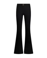 LIU JO Pantaloni Donna MF5143J9189 AI 25/26 viscosa stile flair con cinta 22222 NERO