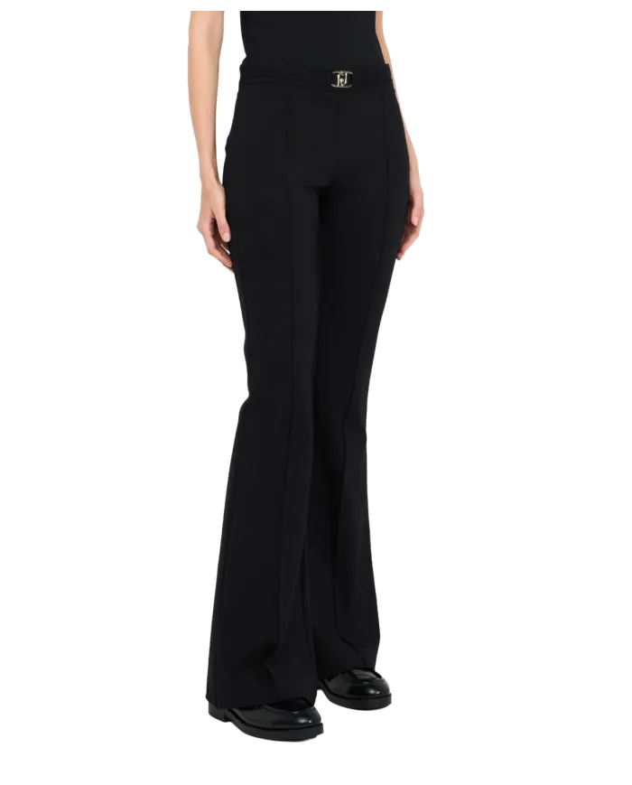 LIU JO Pantaloni Donna MF5143J9189 AI 25/26 viscosa stile flair con cinta 22222 NERO LIU JO Pantaloni Donna MF5143J9189 AI 25/26 viscosa stile flair con cinta 22222 NERO