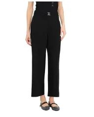 LIU JO Pantaloni Donna MF5260J1930 AI 25/26 relaxed stile flare cropped 22222 NERO
