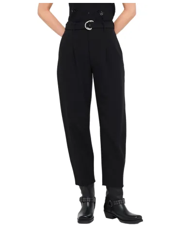 LIU JO Pantaloni Donna MF5266TS896 AI 25/26 stile balloon con cinta abbinata 22222 NERO LIU JO Pantaloni Donna MF5266TS896 AI 25/26 stile balloon con cinta abbinata 22222 NERO
