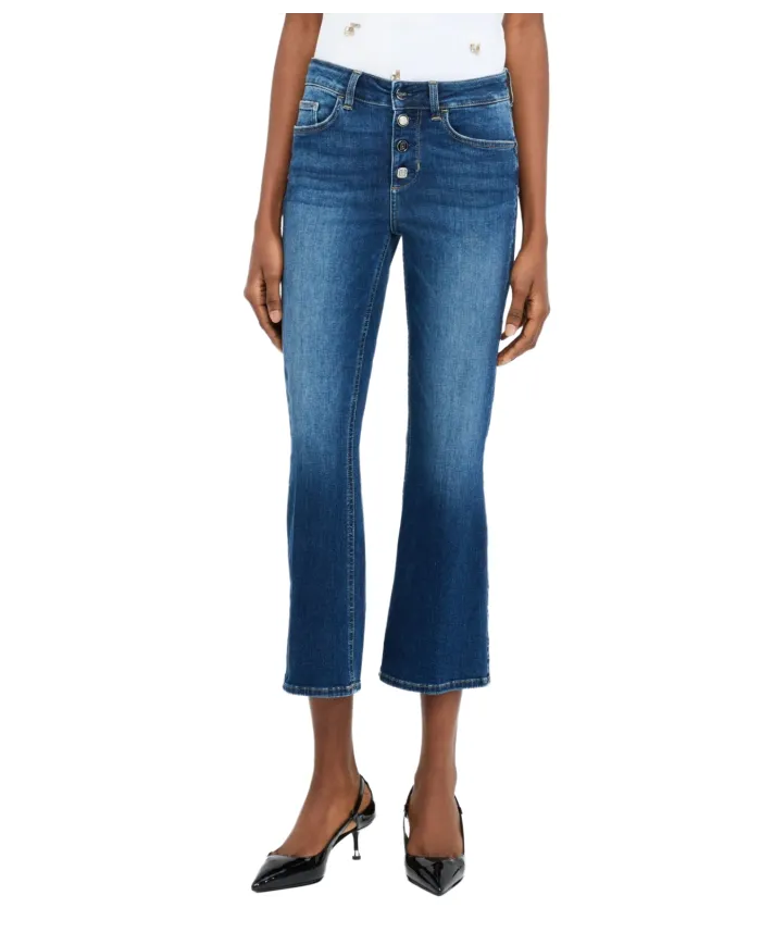LIU JO Jeans Donna UF5040D4615 AI 25/26 denim stile cropped flare 78539 Den blue winner LIU JO Jeans Donna UF5040D4615 AI 25/26 denim stile cropped flare 78539 Den blue winner