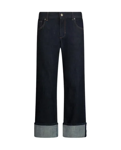 LIU JO Jeans Donna UF5175DS074 AI 25/26 denim stile cropped con motivo ricamato 77000 NORMAL WASH LIU JO Jeans Donna UF5175DS074 AI 25/26 denim stile cropped con motivo ricamato 77000 NORMAL WASH