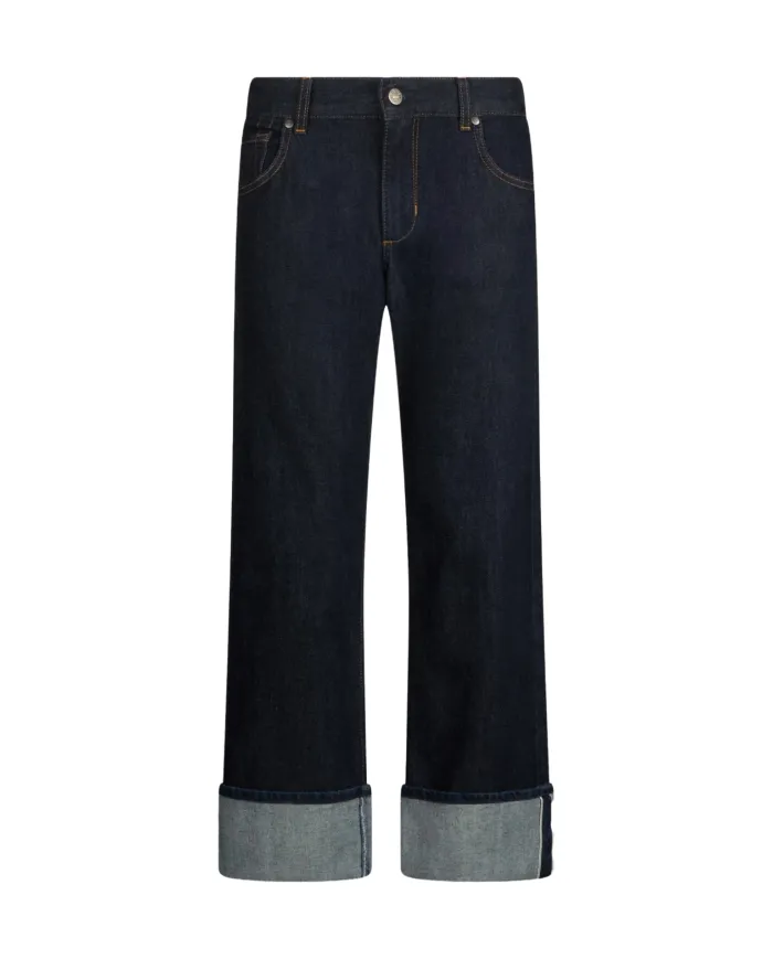 LIU JO Jeans Donna UF5175DS074 AI 25/26 denim stile cropped con motivo ricamato 77000 NORMAL WASH LIU JO Jeans Donna UF5175DS074 AI 25/26 denim stile cropped con motivo ricamato 77000 NORMAL WASH