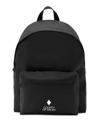COUNTY OF MILAN Zaino Uomo COMAF250101 AI 25/26 nylon classico con logo 09 NERO/BIANCO COUNTY OF MILAN Zaino Uomo COMAF250101 AI 25/26 nylon classico con logo 09 NERO/BIANCO