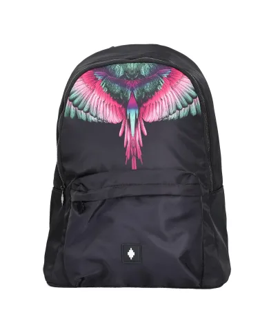 COUNTY OF MILAN Zaino Donna COMAF250108 AI 25/26 classico con stampa wings 02 nero/pink wings COUNTY OF MILAN Zaino Donna COMAF250108 AI 25/26 classico con stampa wings 02 nero/pink wings