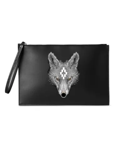 COUNTY OF MILAN Pochette Donna COMAF250138 AI 25/26 ecopelle con stampa wolf logata 00 nero/wolf COUNTY OF MILAN Pochette Donna COMAF250138 AI 25/26 ecopelle con stampa wolf logata 00 nero/wolf