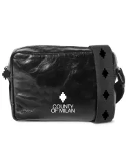COUNTY OF MILAN Borsa Donna COMAF250144 AI 25/26 ecopelle con logo stampato 09 NERO/BIANCO