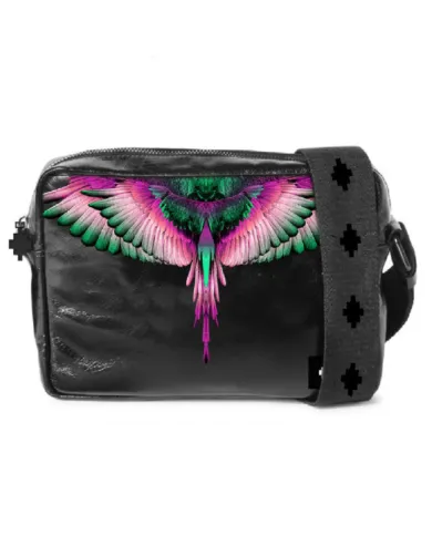 COUNTY OF MILAN Borsa Donna COMAF250146 AI 25/26 ecopelle con dettaglio wings 02 nero/pink wings COUNTY OF MILAN Borsa Donna COMAF250146 AI 25/26 ecopelle con dettaglio wings 02 nero/pink wings
