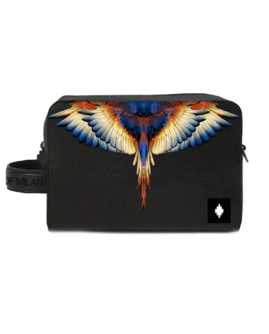COUNTY OF MILAN Beauty Uomo COMAF250149 AI 25/26 ecopelle con stampa wings 01 nero/yellow wings COUNTY OF MILAN Beauty Uomo COMAF250149 AI 25/26 ecopelle con stampa wings 01 nero/yellow wings