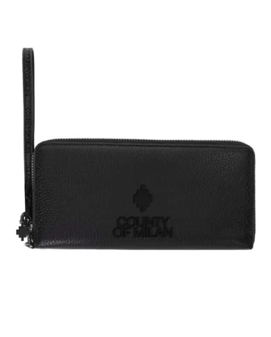 COUNTY OF MILAN Portafoglio Donna COMAF250171 AI 25/26 ecopelle basic con logo 01 NERO COUNTY OF MILAN Portafoglio Donna COMAF250171 AI 25/26 ecopelle basic con logo 01 NERO