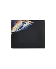 COUNTY OF MILAN Portafoglio Uomo COMAF250176 AI 25/26 ecopelle con stampa wings 01 nero/yellow wings