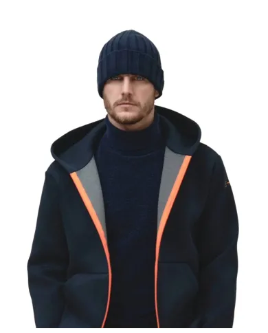 SUNS Cappellino Uomo CAS63001U HORSE AI 25/26 a coste con risvolto V1 DARK BLU