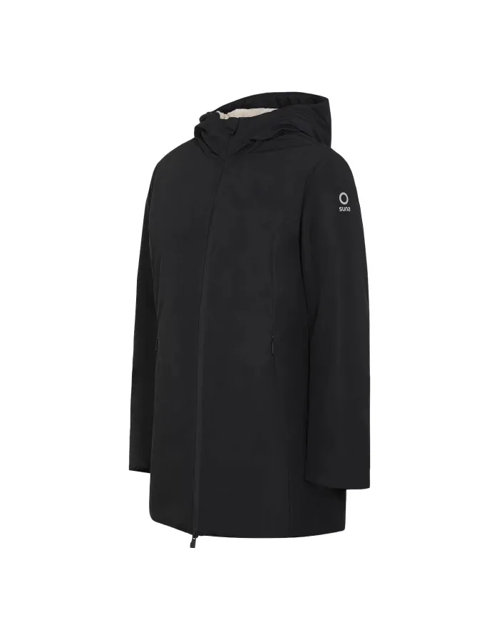 SUNS Parka Donna GBS53004D AURELIA AI 25/26 lungo con cappuccio e ecopelliccia interna. V3 BLACK SUNS Parka Donna GBS53004D AURELIA AI 25/26 lungo con cappuccio e ecopelliccia interna. V3 BLACK