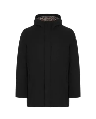 SUNS Giubbotto Uomo GBS53045U GRANSASSO FUR AI 25/26 con cappuccio e interno in eco pelliccia V3 BLACK