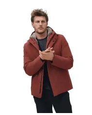 SUNS Giubbotto Uomo GBS53046U MONTEBIANCO FUR AI 25/26 corto con cappuccio e interno eco pelliccia V1 BORDEAUX