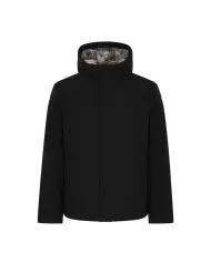 SUNS Giubbotto Uomo GBS53046U MONTEBIANCO FUR AI 25/26 corto con cappuccio e interno eco pelliccia V4 BLACK