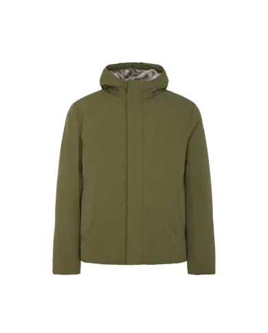 SUNS Giubbotto Uomo GBS53046U MONTEBIANCO FUR AI 25/26 corto con cappuccio e interno eco pelliccia V5 ARMY