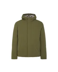 SUNS Giubbotto Uomo GBS53046U MONTEBIANCO FUR AI 25/26 corto con cappuccio e interno eco pelliccia V5 ARMY