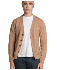 IMPURE Cardigan Uomo CHAD WN8 AI 2025/2026 in misto lana con bottoni a contrasto 244 ALMOND