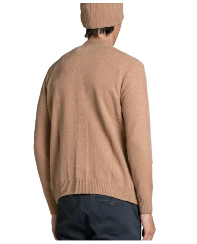 IMPURE Cardigan Uomo CHAD WN8 AI 2025/2026 in misto lana con bottoni a contrasto 244 ALMOND