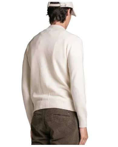 IMPURE Cardigan Uomo CHAD WN8 AI 2025/2026 in misto lana con bottoni a contrasto 23 OFF WHITE