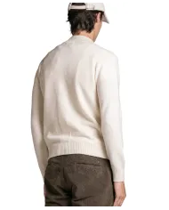 IMPURE Cardigan Uomo CHAD WN8 AI 2025/2026 in misto lana con bottoni a contrasto 23 OFF WHITE