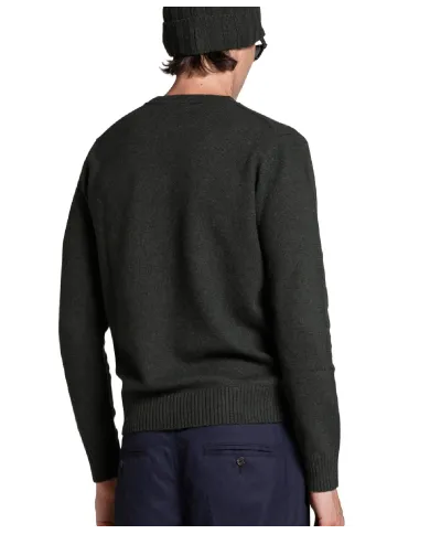 IMPURE Maglia Uomo CHARLIE WN8 AI 25/26 girocollo basico in lana 04 DK.GREEN