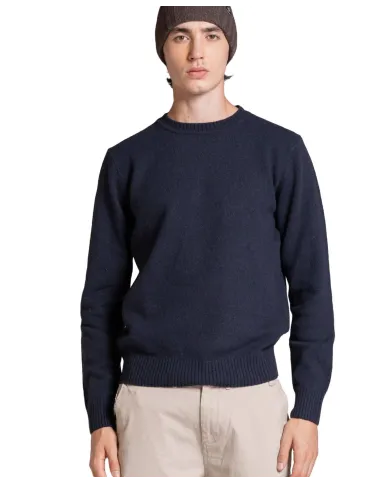 IMPURE Maglia Uomo CHARLIE WN8 AI 25/26 girocollo basico in lana 01 NAVY