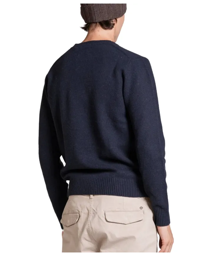 IMPURE Maglia Uomo CHARLIE WN8 AI 25/26 girocollo basico in lana 01 NAVY IMPURE Maglia Uomo CHARLIE WN8 AI 25/26 girocollo basico in lana 01 NAVY