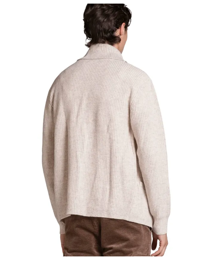IMPURE Cardigan Uomo DANIEL WN7 AI 25/26 in moulinè con collo e bottoni 56 ECRU IMPURE Cardigan Uomo DANIEL WN7 AI 25/26 in moulinè con collo e bottoni 56 ECRU