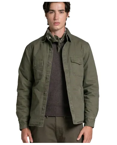 IMPURE Overshirt Uomo DEREK CNV AI 25/26 in canvas 3 in 1 03 MIL GREEN