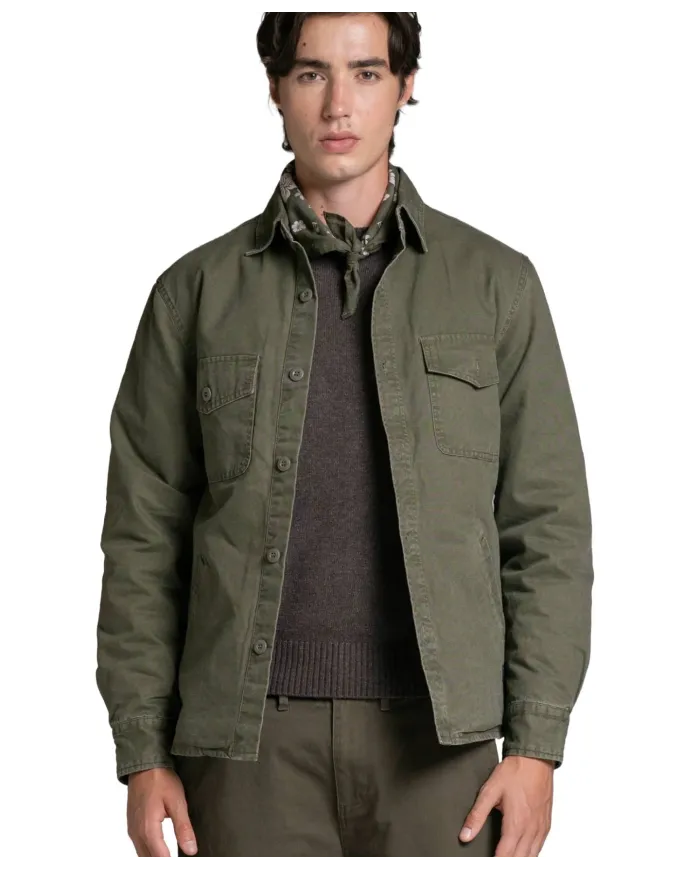 IMPURE Overshirt Uomo DEREK CNV AI 25/26 in canvas 3 in 1 03 MIL GREEN
