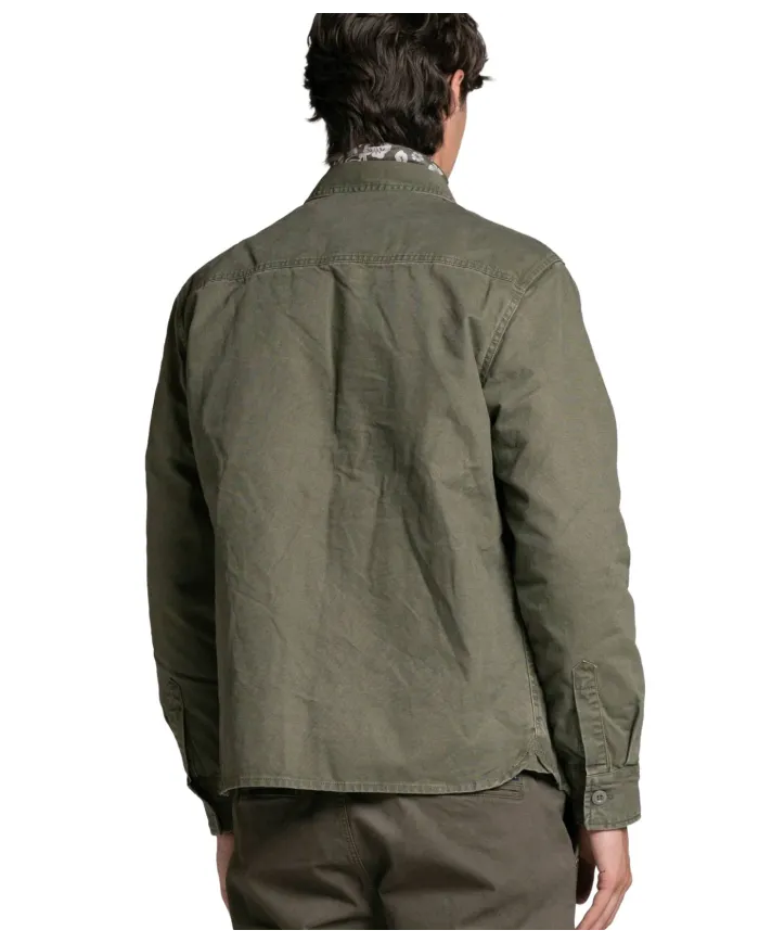 IMPURE Overshirt Uomo DEREK CNV AI 25/26 in canvas 3 in 1 03 MIL GREEN