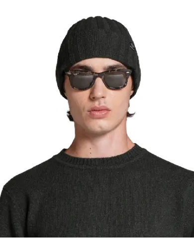 IMPURE Cappellino Uomo LAY WN8 AI 25/26 in lana a coste con risvolto 04 DK.GREEN IMPURE Cappellino Uomo LAY WN8 AI 25/26 in lana a coste con risvolto 04 DK.GREEN