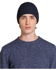 IMPURE Cappellino Uomo LAY WN8 AI 25/26 in lana a coste con risvolto 01 NAVY