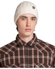 IMPURE Cappellino Uomo LAY WN8 AI 25/26 in lana a coste con risvolto 23 OFF WHITE