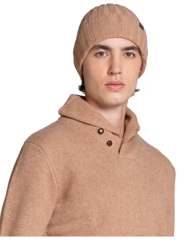 IMPURE Cappellino Uomo LAY WN8 AI 25/26 in lana a coste con risvolto 244 ALMOND IMPURE Cappellino Uomo LAY WN8 AI 25/26 in lana a coste con risvolto 244 ALMOND